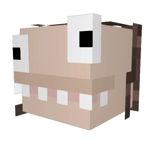 persuasien Minecraft avatar head, 3D render