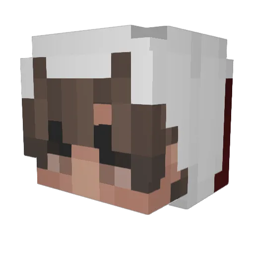 perton Minecraft avatar head, 3D render