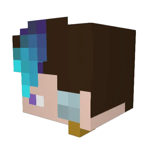 pertuchen Minecraft avatar head, 3D render