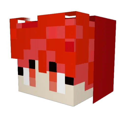 peru47 Minecraft avatar head, 3D render