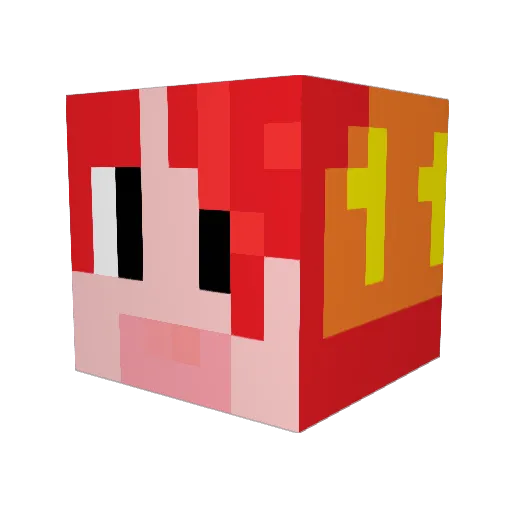 perupere Minecraft avatar head, 3D render