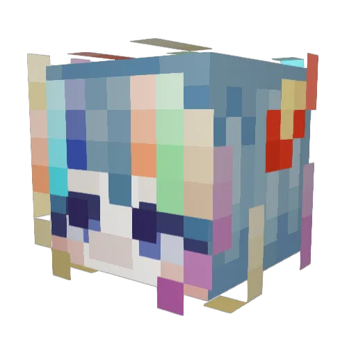 perurex Minecraft avatar head, 3D render