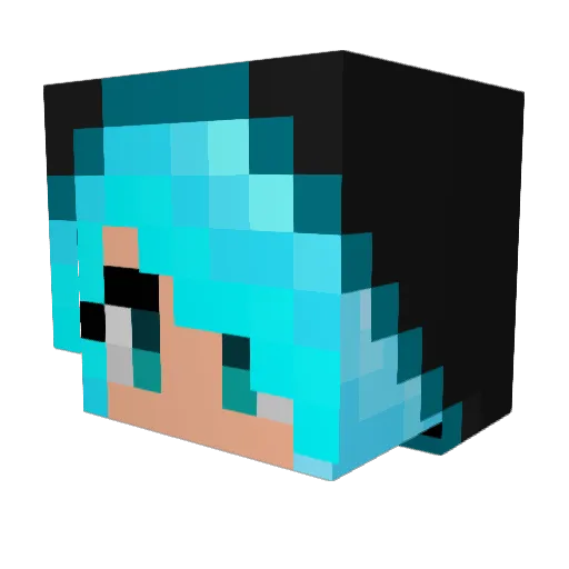 perusha Minecraft avatar head, 3D render
