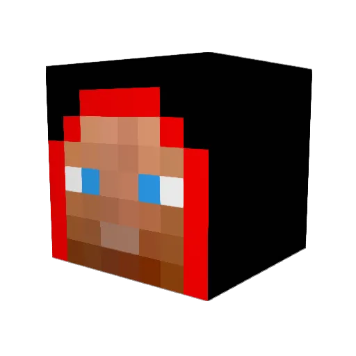 pervaine Minecraft avatar head, 3D render
