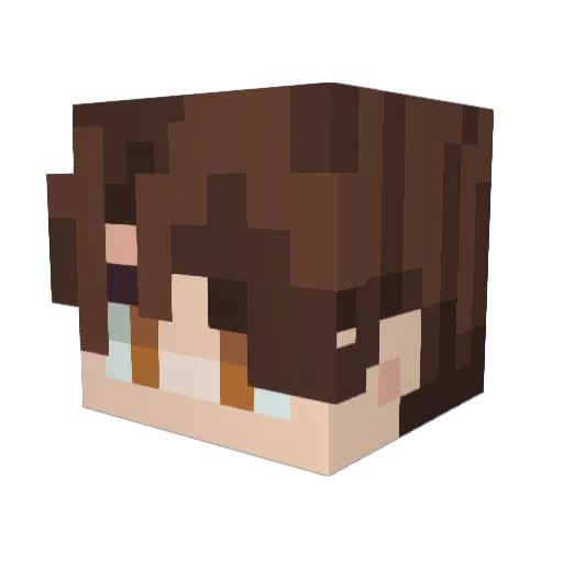 perxam Minecraft avatar head, 3D render