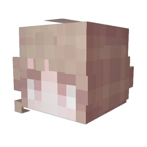 pes0366 Minecraft avatar head, 3D render