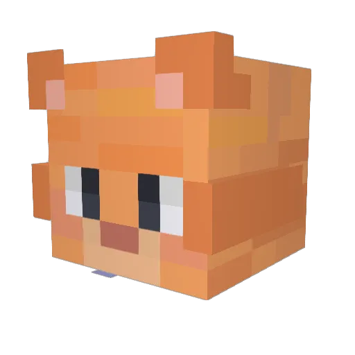 pes_t Minecraft avatar head, 3D render