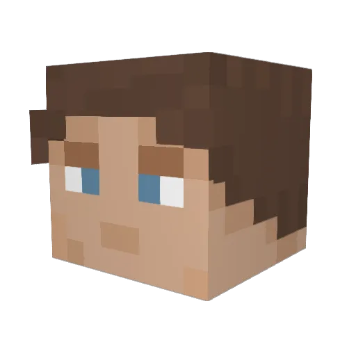 pesconti Minecraft avatar head, 3D render