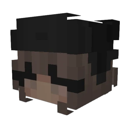pesnuda Minecraft avatar head, 3D render