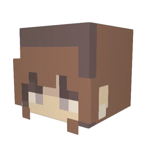 peso0002 Minecraft avatar head, 3D render