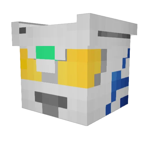 pesogame Minecraft avatar head, 3D render
