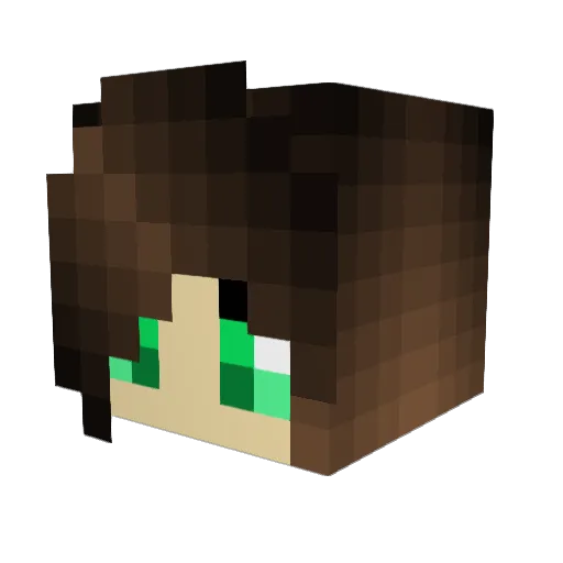pessimisticspaz Minecraft avatar head, 3D render