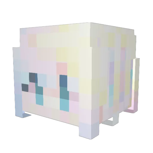 pestile Minecraft avatar head, 3D render