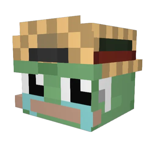 pet0888 Minecraft avatar head, 3D render