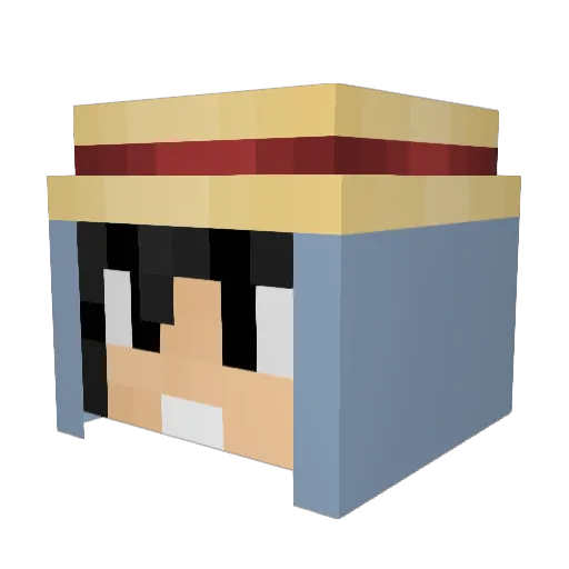 petall Minecraft avatar head, 3D render