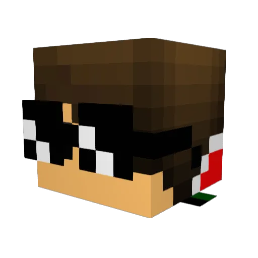 petalopeta Minecraft avatar head, 3D render