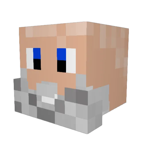pete_dot_m Minecraft avatar head, 3D render