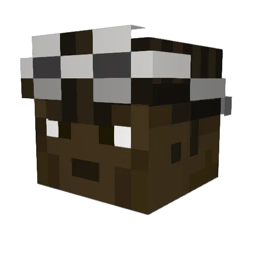 petept Minecraft avatar head, 3D render