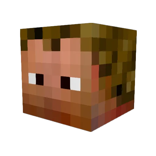 peter101 Minecraft avatar head, 3D render