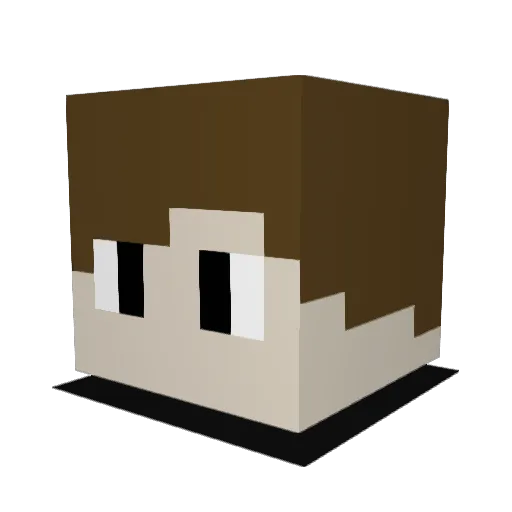 peter3090 Minecraft avatar head, 3D render
