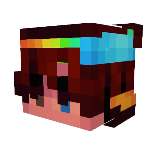 peterXYK Minecraft avatar head, 3D render