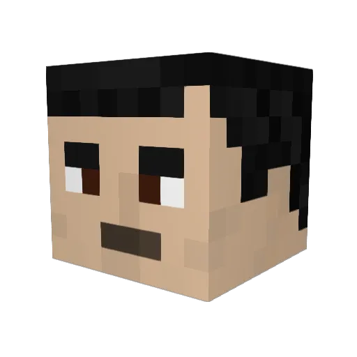 peterbsimon Minecraft avatar head, 3D render
