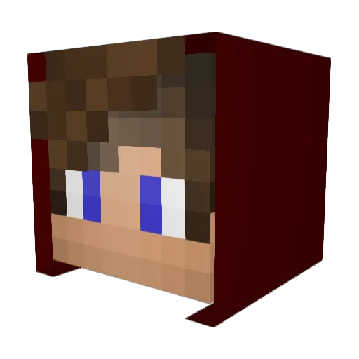 peterhat Minecraft avatar head, 3D render
