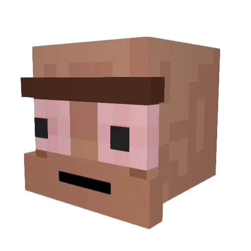 peteriolol Minecraft avatar head, 3D render