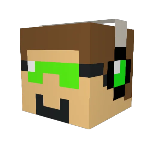 peterlaethem Minecraft avatar head, 3D render