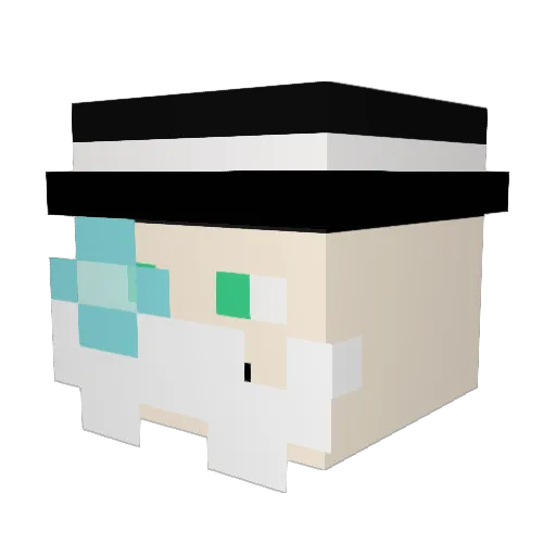 peterparker2 Minecraft avatar head, 3D render