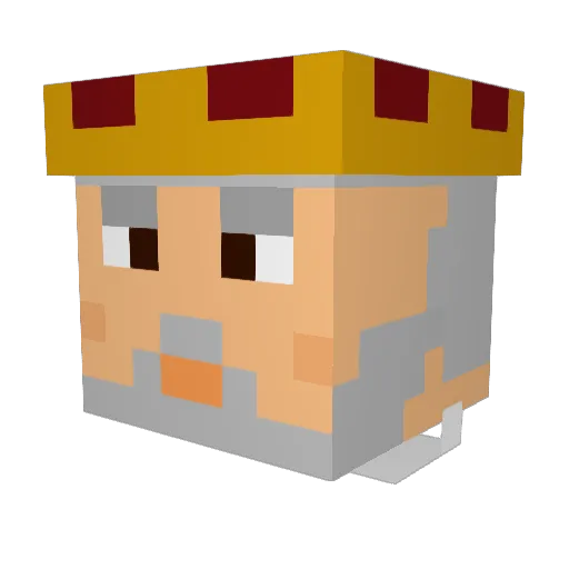 peterpeace Minecraft avatar head, 3D render