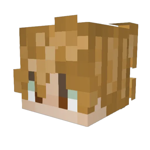 petertork Minecraft avatar head, 3D render