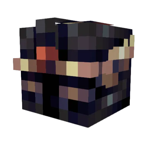 peterwolfeel Minecraft avatar head, 3D render