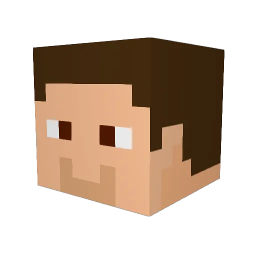 petetheminer Minecraft avatar head, 3D render