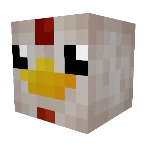 peteyno Minecraft avatar head, 3D render