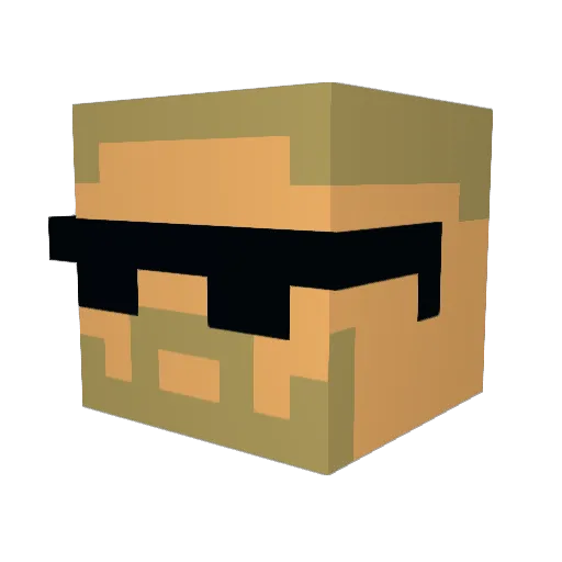 peteyrave Minecraft avatar head, 3D render