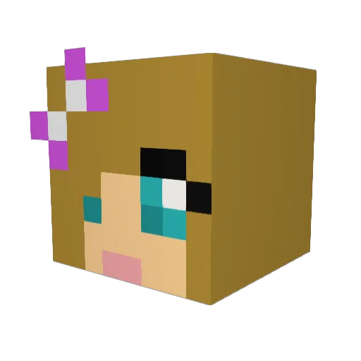 peteyspack Minecraft avatar head, 3D render
