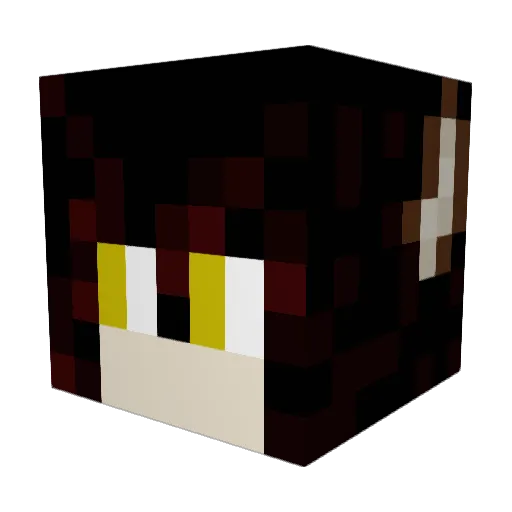 petgirlfriend Minecraft avatar head, 3D render