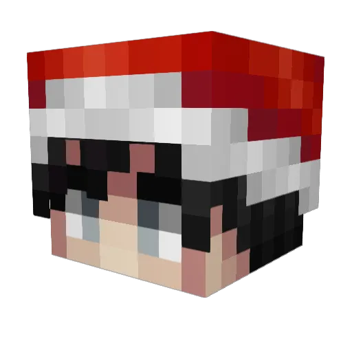 petiUWU Minecraft avatar head, 3D render