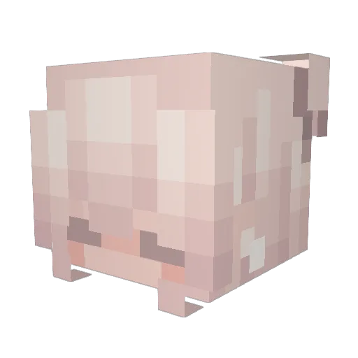 petitenous Minecraft avatar head, 3D render