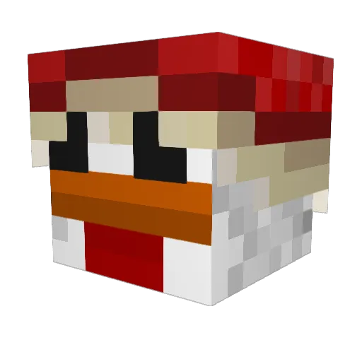 petitjoueurduweb Minecraft avatar head, 3D render