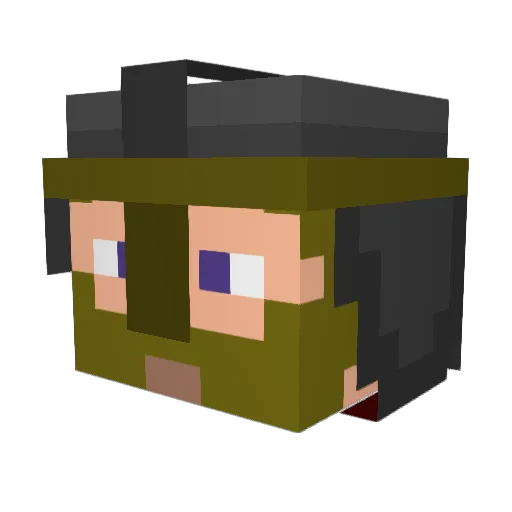 petitmaster Minecraft avatar head, 3D render