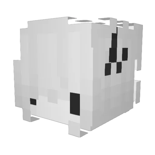 petplay Minecraft avatar head, 3D render