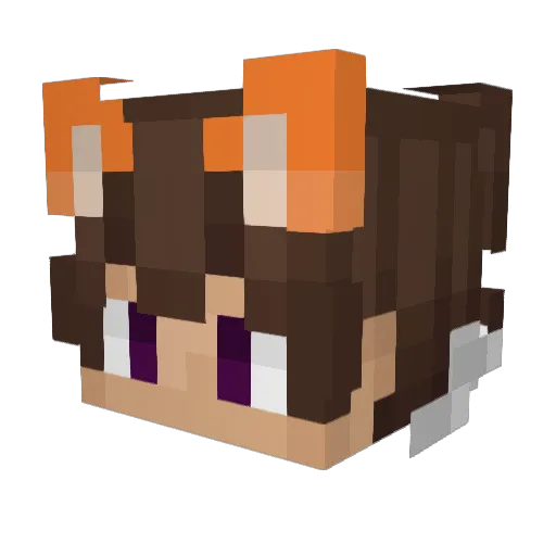 petratehtfem Minecraft avatar head, 3D render