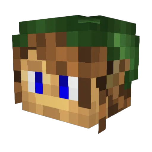 petrocket Minecraft avatar head, 3D render