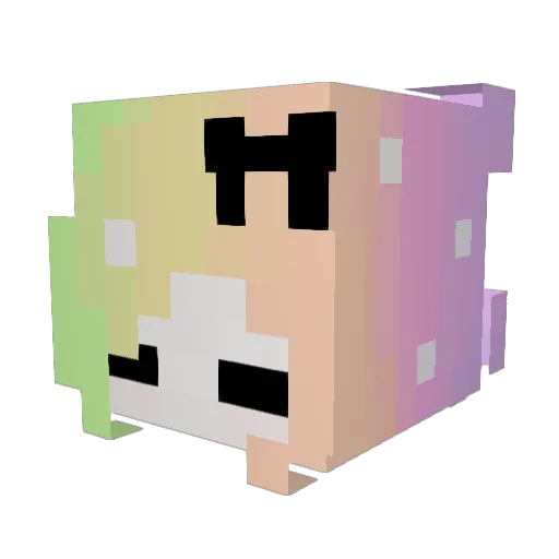 petrovaline Minecraft avatar head, 3D render