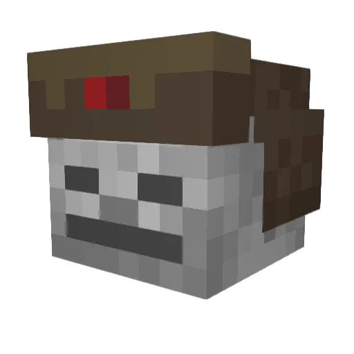 petrushcka Minecraft avatar head, 3D render