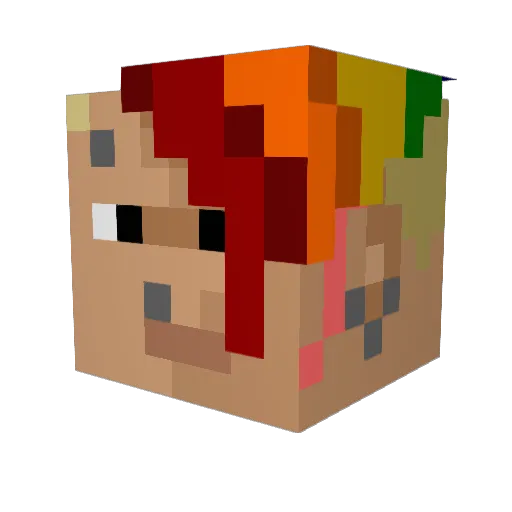 petter82 Minecraft avatar head, 3D render
