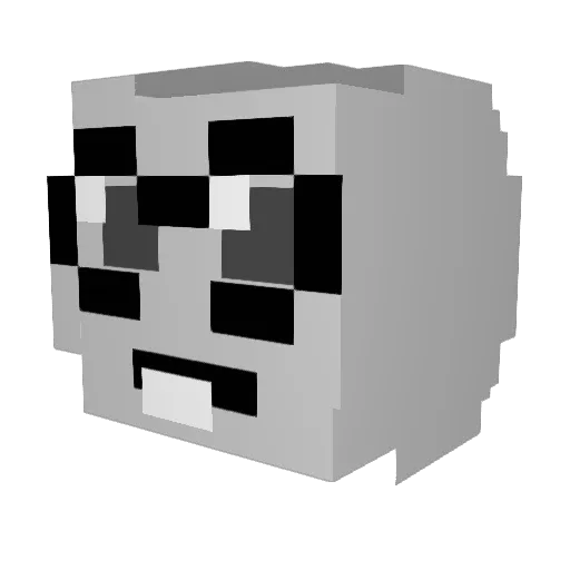 petti_infinite16 Minecraft avatar head, 3D render