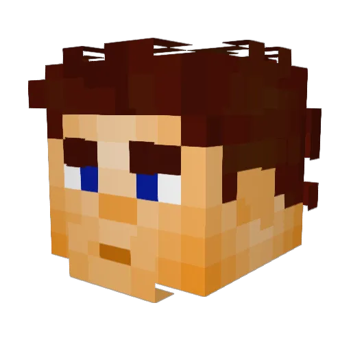 pew2306 Minecraft avatar head, 3D render